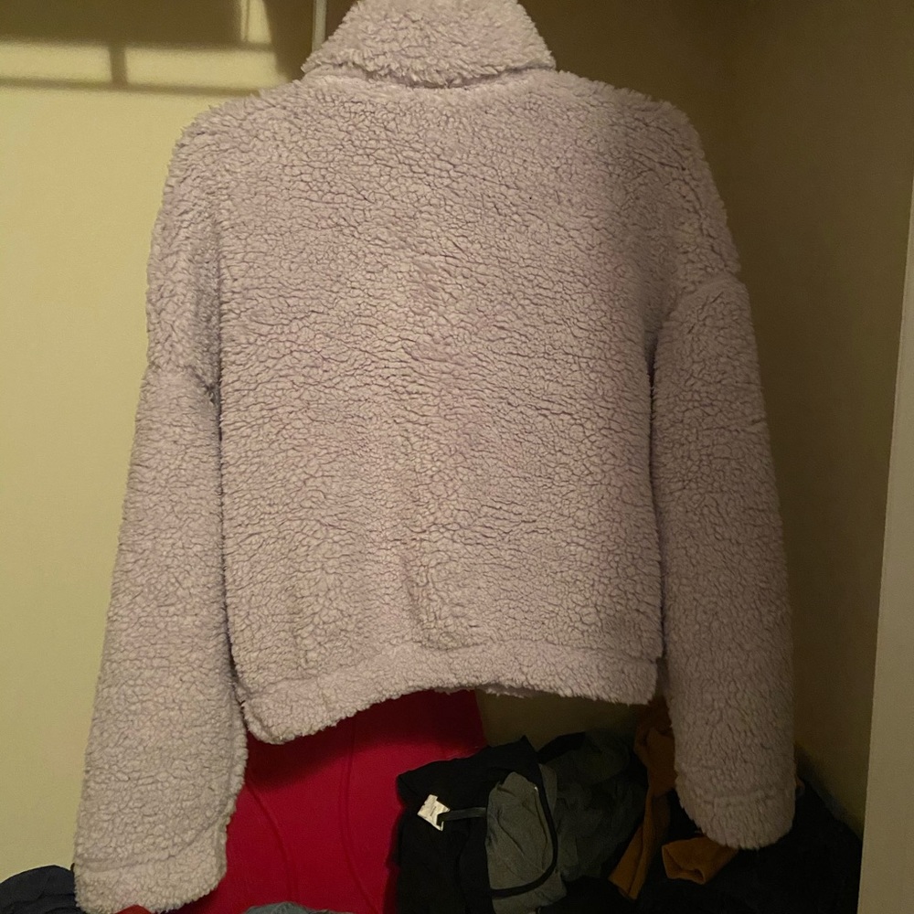 Never worn purple furry jacket